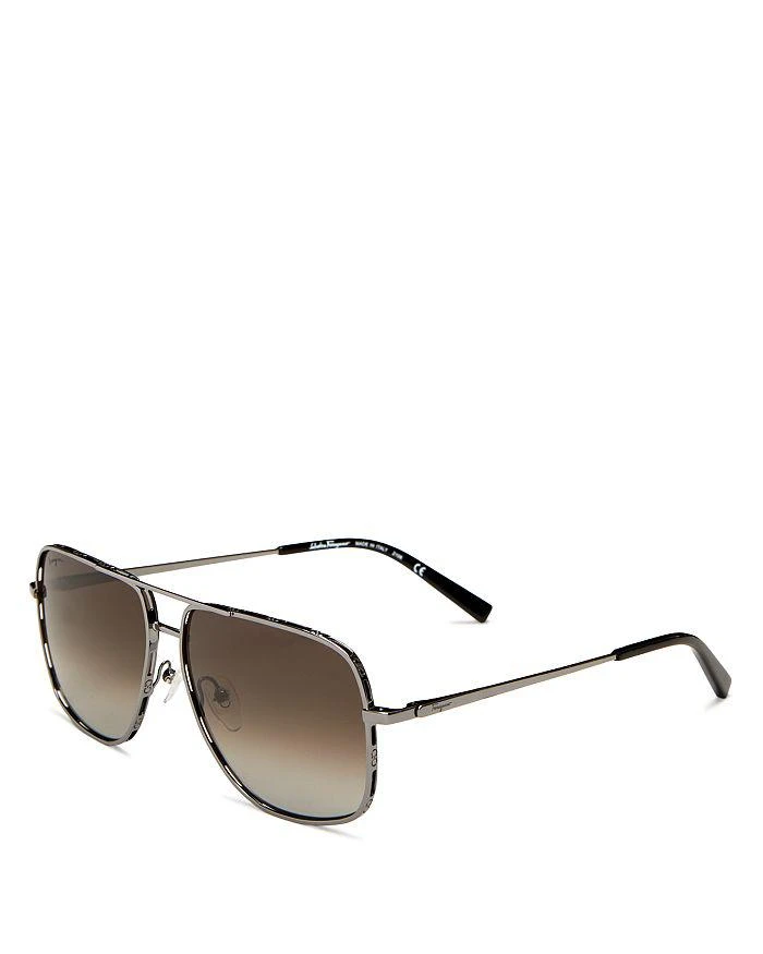 商品Salvatore Ferragamo|Brow Bar Aviator Sunglasses, 60mm,价格¥2770,第3张图片详细描述