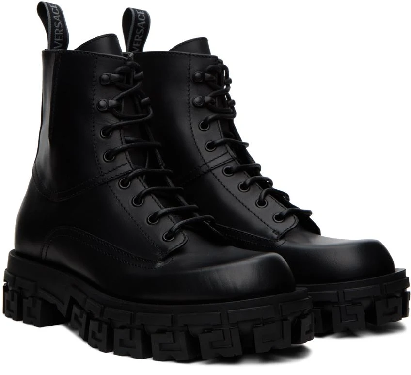 商品Versace|Black Greca Portico Boots,价格¥5879,第4张图片详细描述