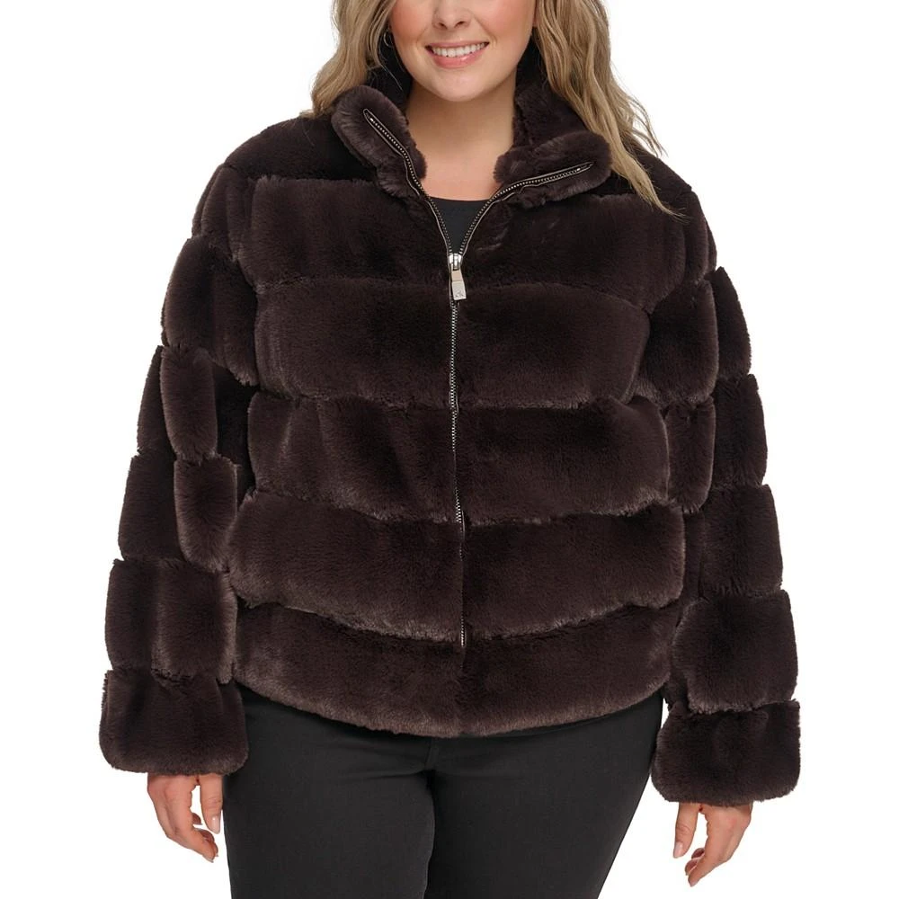 商品Calvin Klein|Women's Plus Size Faux-Fur Coat,价格¥1125,第1张图片