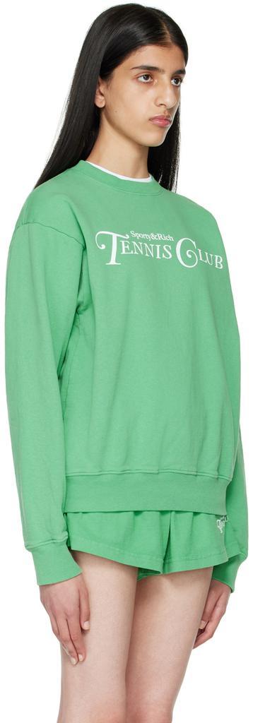 商品Sporty & Rich|Green Cotton Sweatshirt,价格¥296,第4张图片详细描述