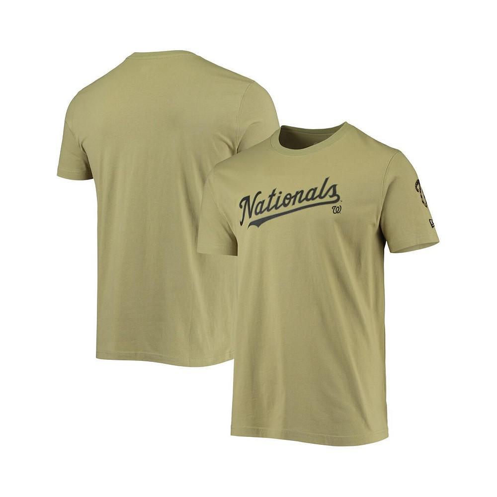商品New Era|Men's Olive Washington Nationals Brushed Armed Forces T-shirt,价格¥262,第1张图片