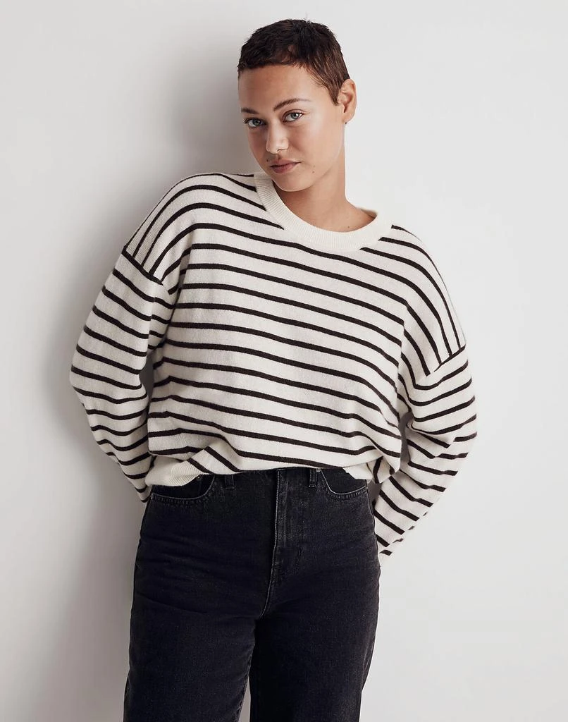 商品Madewell|(Re)sponsible Cashmere Relaxed Sweater in Stripe,价格¥800,第4张图片详细描述