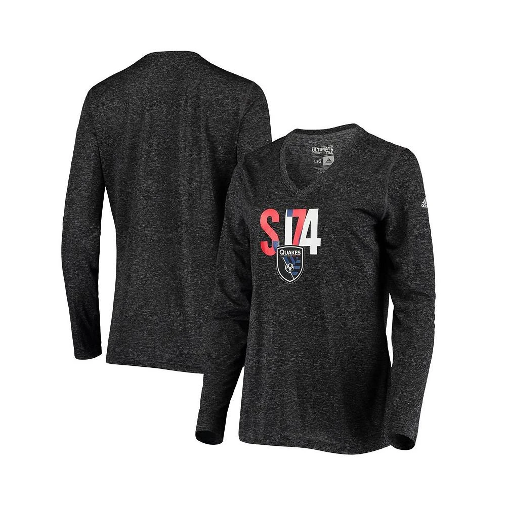 商品Adidas|Women's Charcoal San Jose Earthquakes Ultimate Long Sleeve T-shirt,价格¥249,第1张图片