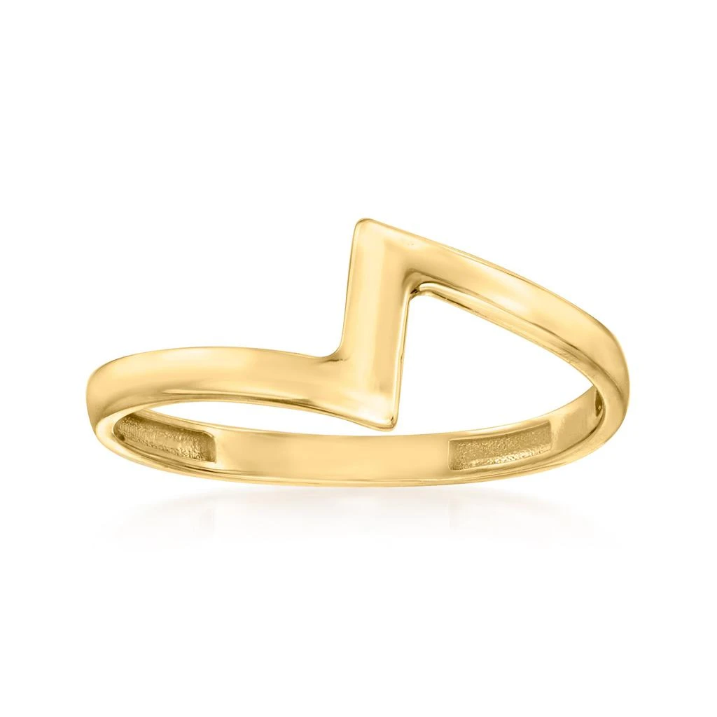 商品Canaria Fine Jewelry|Canaria 10kt Yellow Gold Zigzag Ring,价格¥823,第1张图片