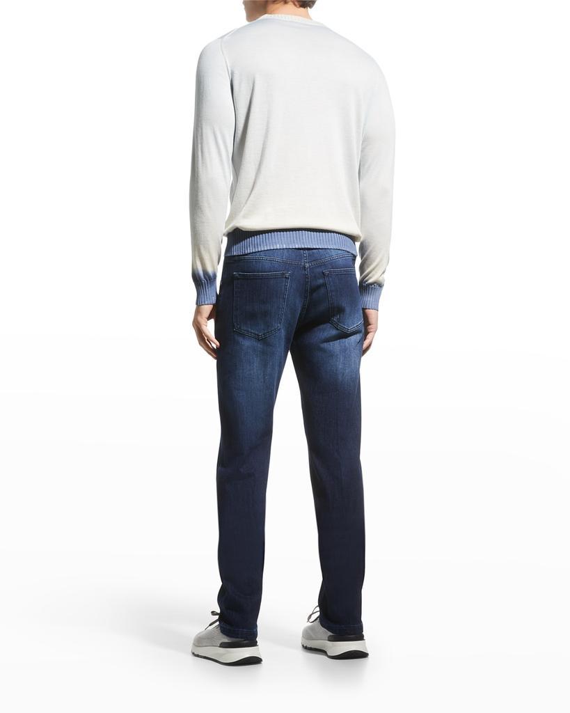 商品Kiton|Men's Painted Trim Cotton Crewneck Sweater,价格¥21889,第6张图片详细描述