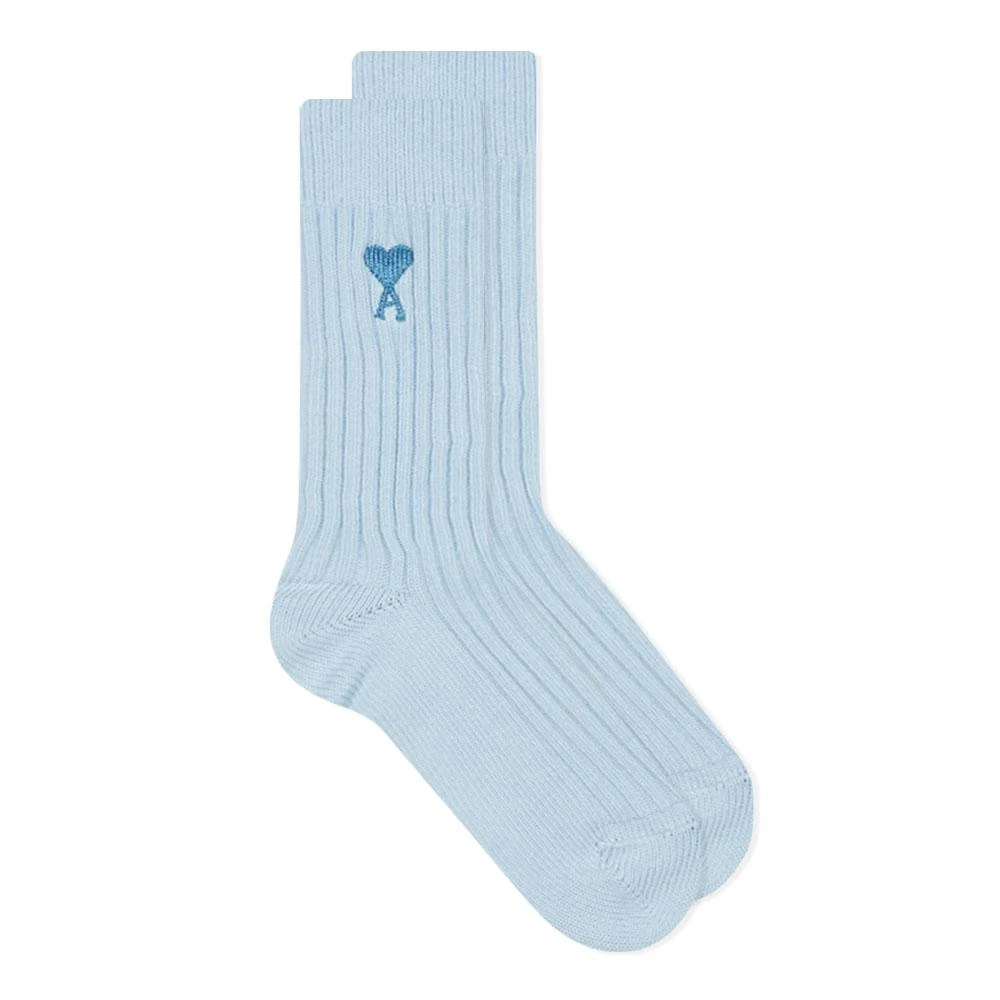 商品AMI|Ami Paris ADC Plain Socks - Sky Blue,价格¥125,第1张图片