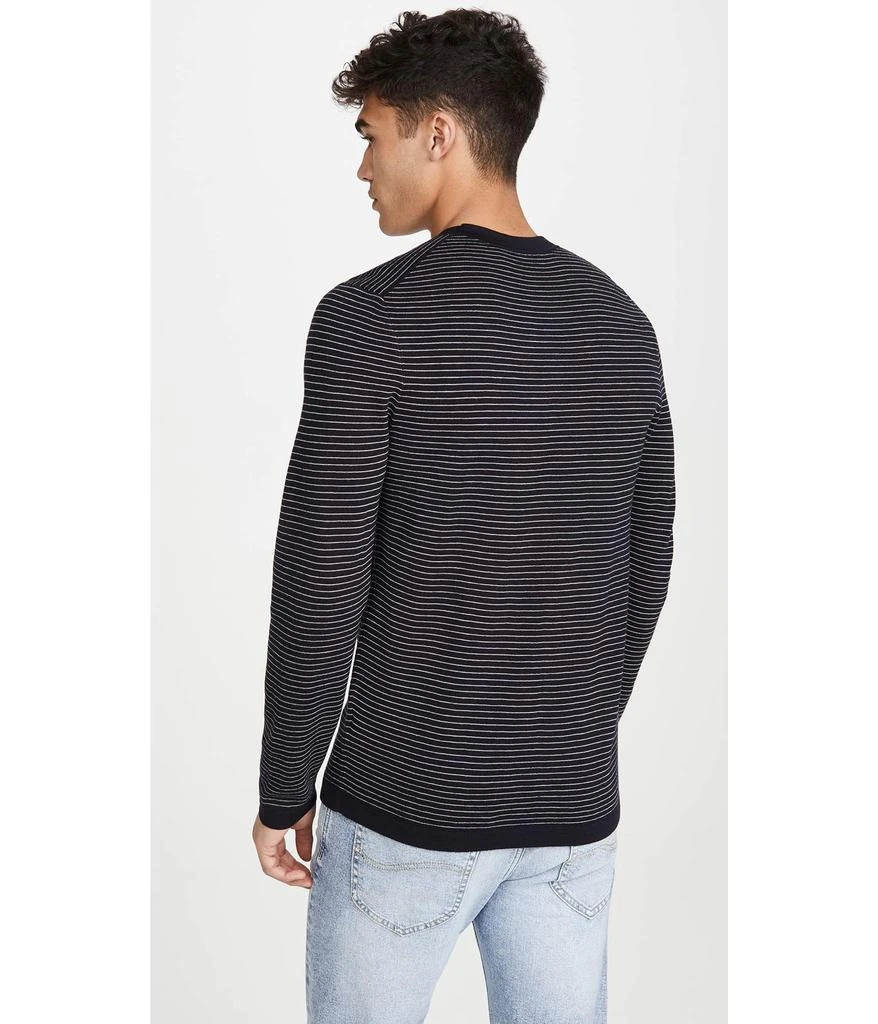 商品Theory|Men's Long Sleeve Merino Wool Stripe Sweater,价格¥2059,第3张图片详细描述