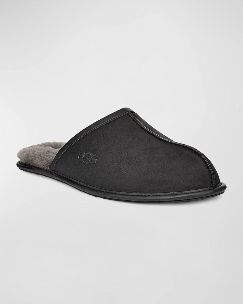 商品UGG|Men's Scuff Leather Mule Slippers w/ Wool Lining,价格¥782,第4张图片详细描述