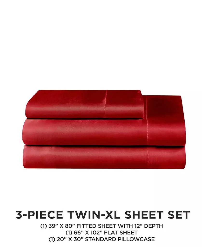 商品Juicy Couture|3 Piece Satin Sheet Set, Twin XL,价格¥129,第2张图片详细描述