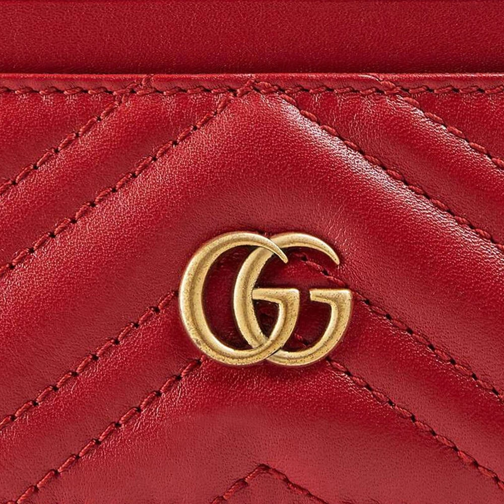 GUCCI 古驰 女士红色双GMarmont卡包 443127-DTD1T-6433 商品