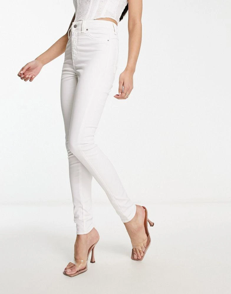 商品ASOS|ASOS DESIGN push up skinny jeans in white - WHITE,价格¥178,第4张图片详细描述