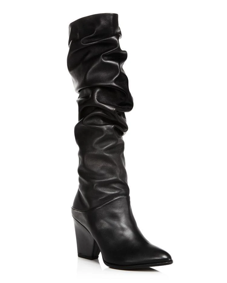 商品Stuart Weitzman|Women's Smashing Leather Scrunched Leather Tall Boots,价格¥2318,第1张图片