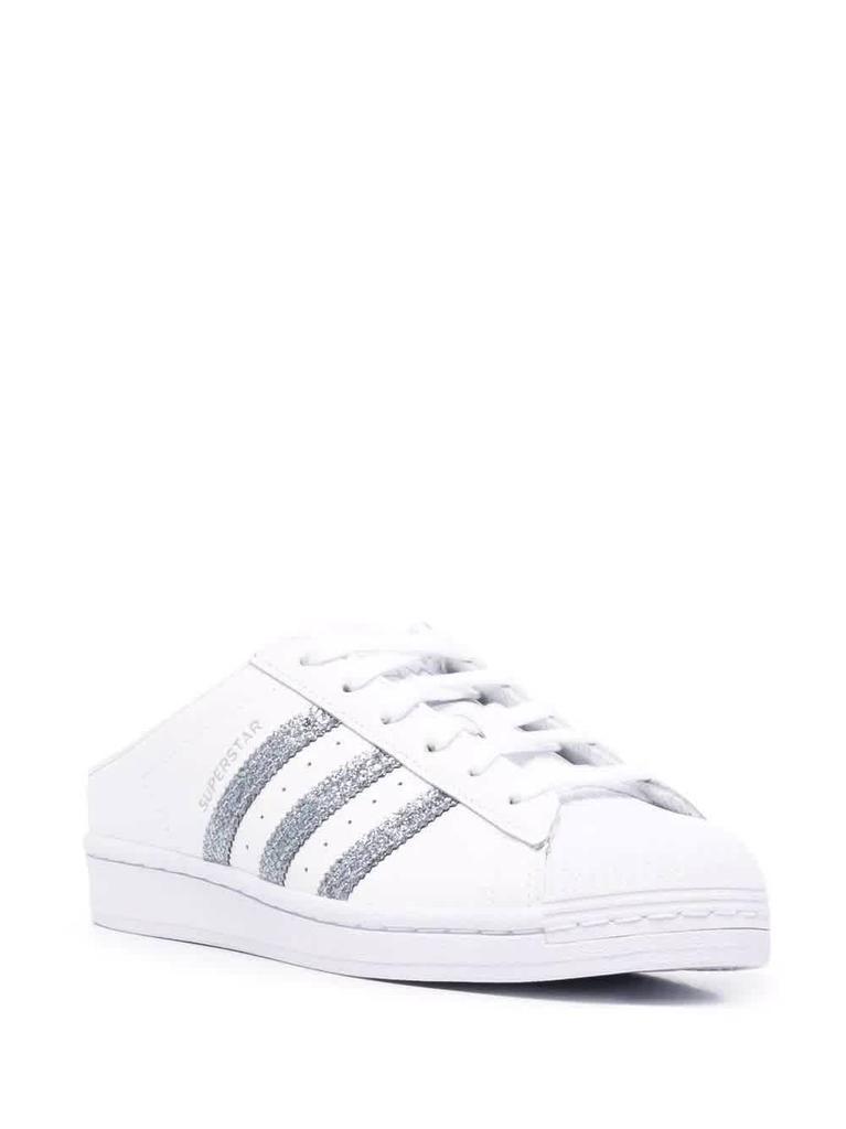 商品Adidas|Superstar Ladies White/Silver Metallic Mules Sneakers,价格¥665,第1张图片