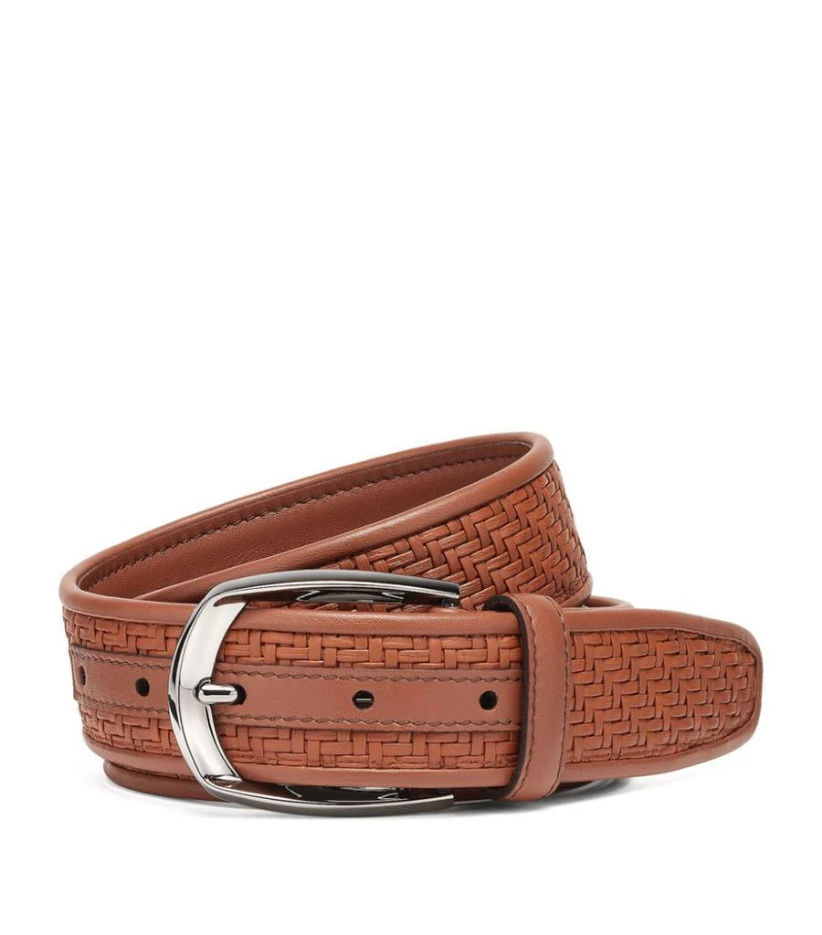商品Zegna|Leather PELLETESSUTA Belt,价格¥4545,第1张图片