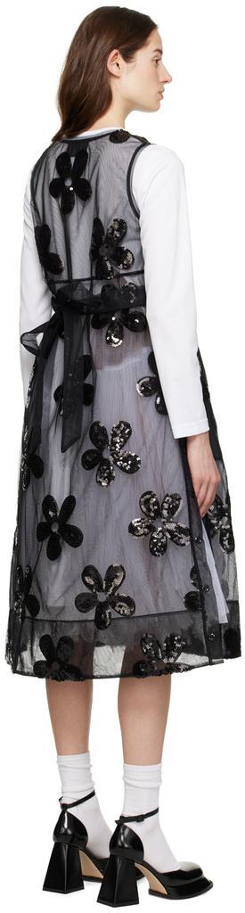 商品Simone Rocha|Black Floral Midi Dress,价格¥7486,第5张图片详细描述