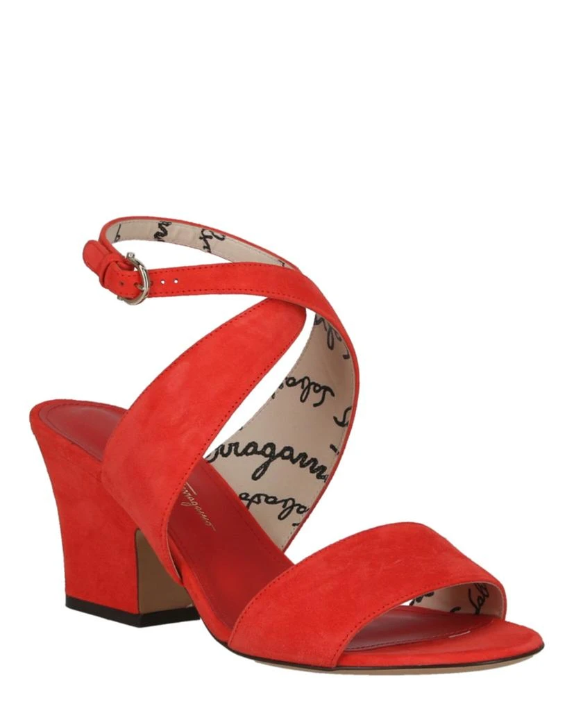 商品Salvatore Ferragamo|Sheena Suede Heel Sandals,价格¥2375,第2张图片详细描述