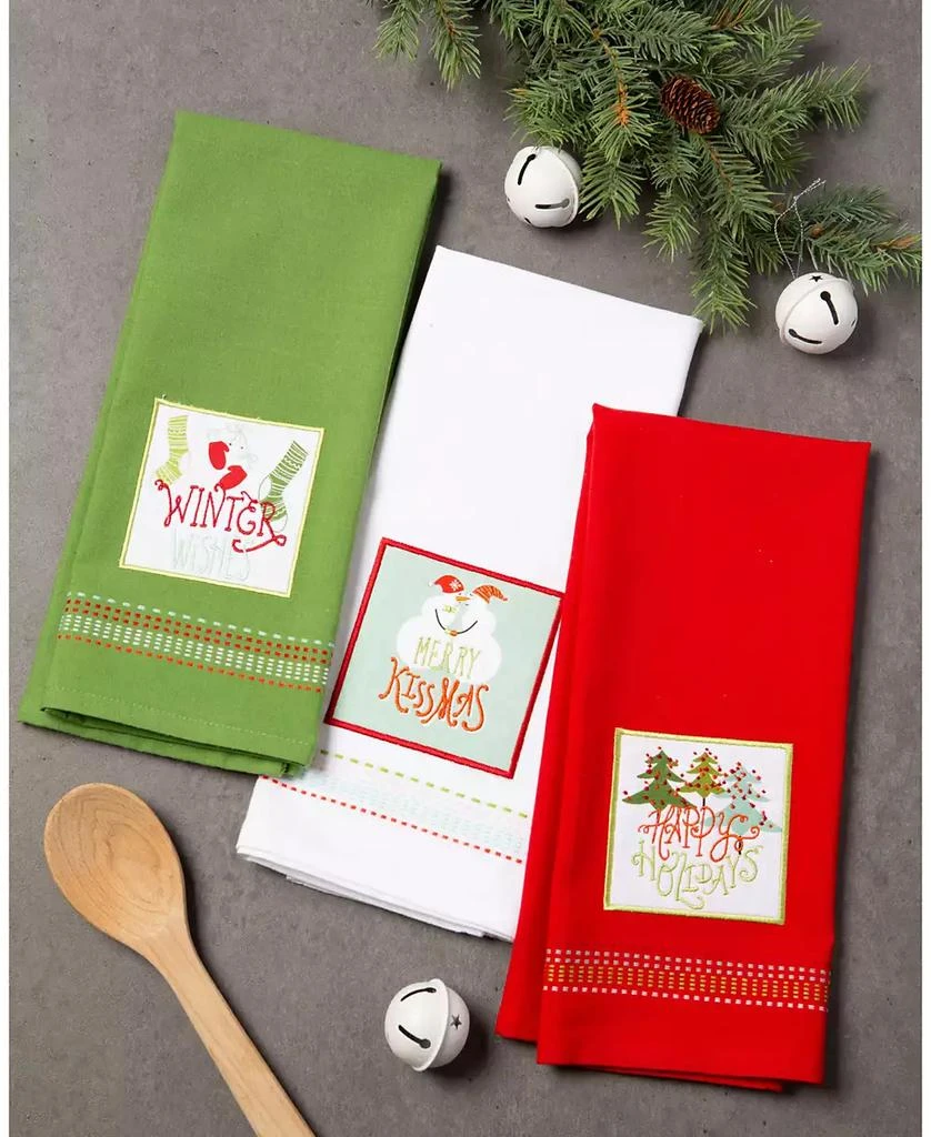 Assorted Cozy Christmas Embellished Dishtowel Set 商品