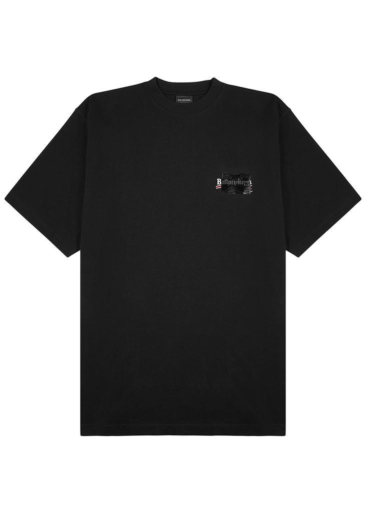 商品Balenciaga|Political taped cotton T-shirt,价格¥5652,第1张图片