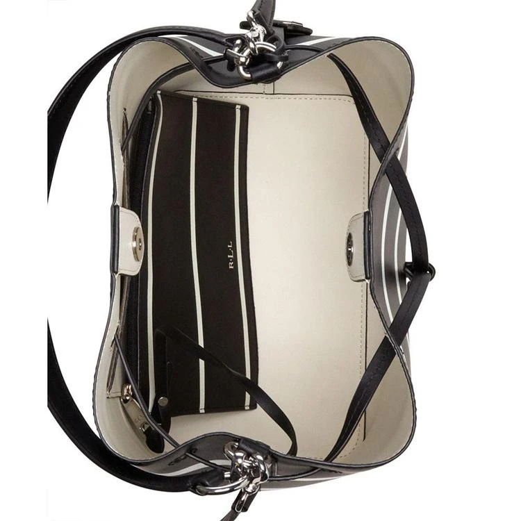 商品Ralph Lauren|Debby 条纹小号水桶包,价格¥880,第3张图片详细描述