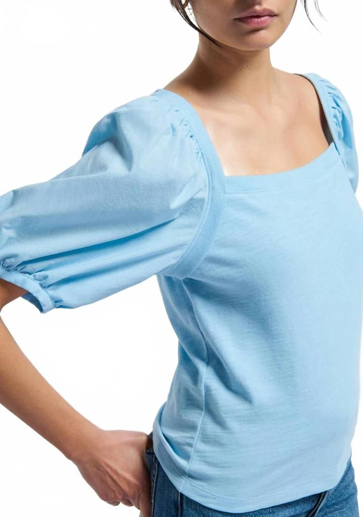 商品Nation LTD|Naya Square Neck Puff Sleeve Top In Powder Blue,价格¥538,第4张图片详细描述