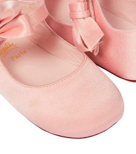 商品Christian Louboutin|Baby Lou Babe satin ballet flats,价格¥2705,第4张图片详细描述