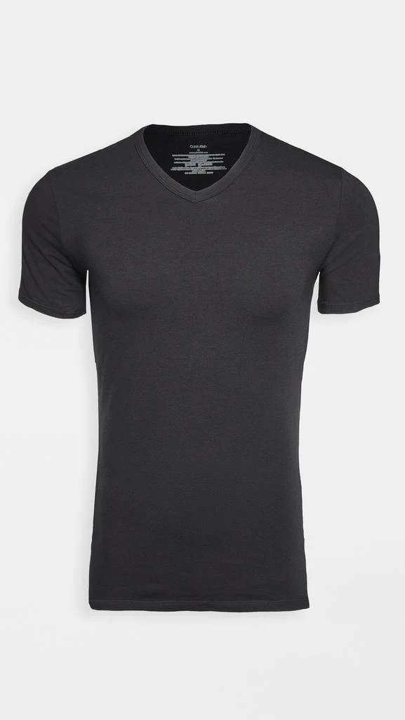 商品Calvin Klein|Calvin Klein Underwear 3 Pack Cotton Stretch V Neck Tee,价格¥167,第3张图片详细描述