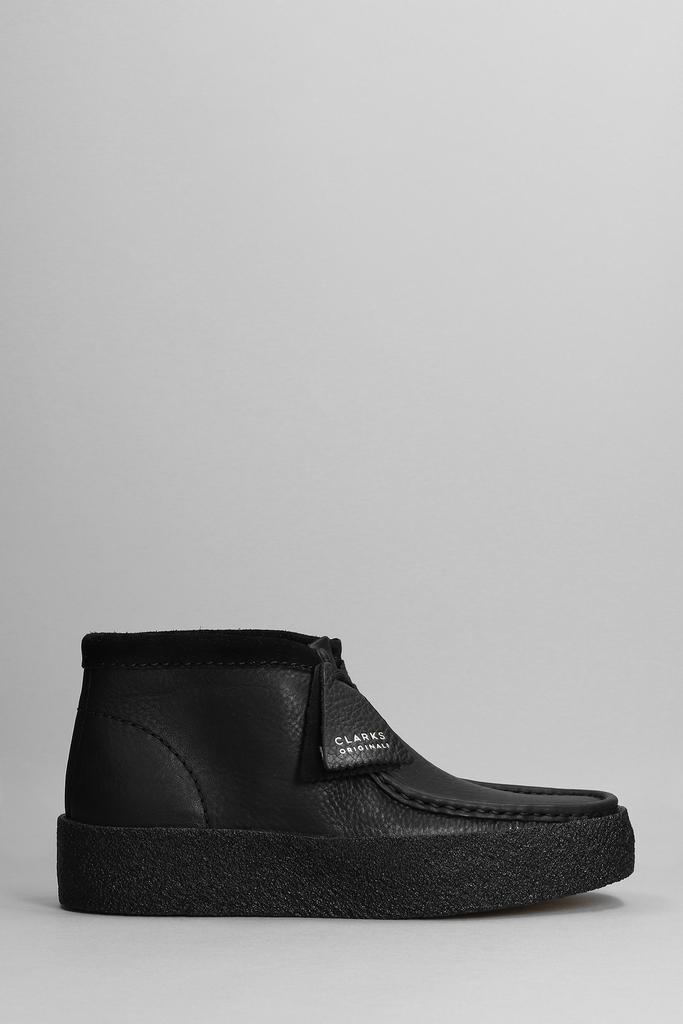 Clarks Wallabee Cup Bt Lace Up Shoes In Black Leather商品第1张图片规格展示