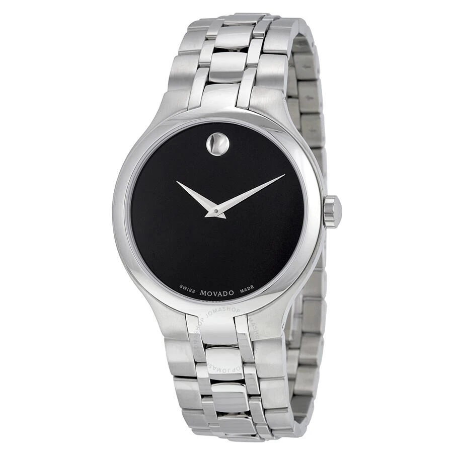 商品Movado|Museum Black Museum Dial Stainless Steel Men's Watch 0606367,价格¥2075,第1张图片