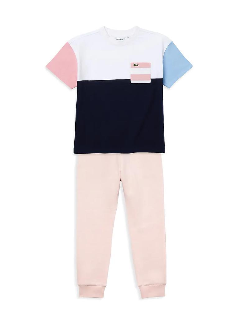 商品Lacoste|Little Girl's Heritage Pocket Colorblock T-Shirt,价格¥333,第4张图片详细描述