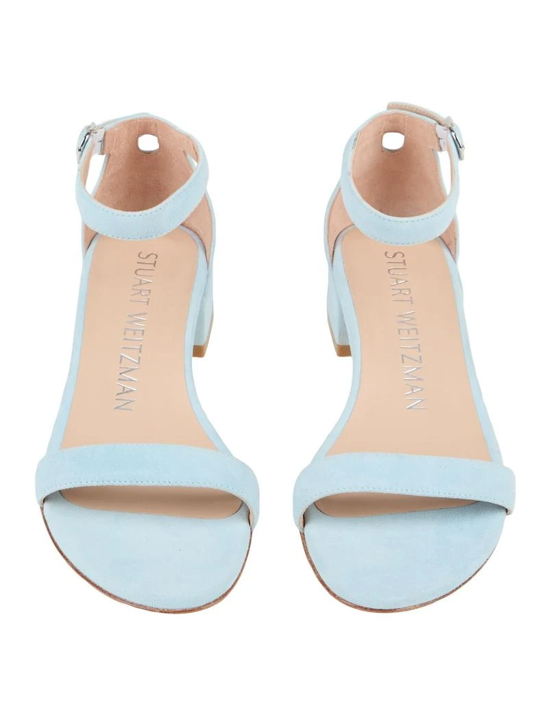 商品Stuart Weitzman|经典一字扣带粗方跟 软真皮凉鞋,价格¥2326,第4张图片详细描述