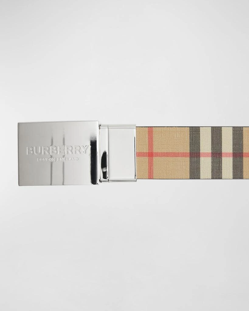 商品Burberry|Men's Signature Check Belt w/ Plaque,价格¥2059,第5张图片详细描述