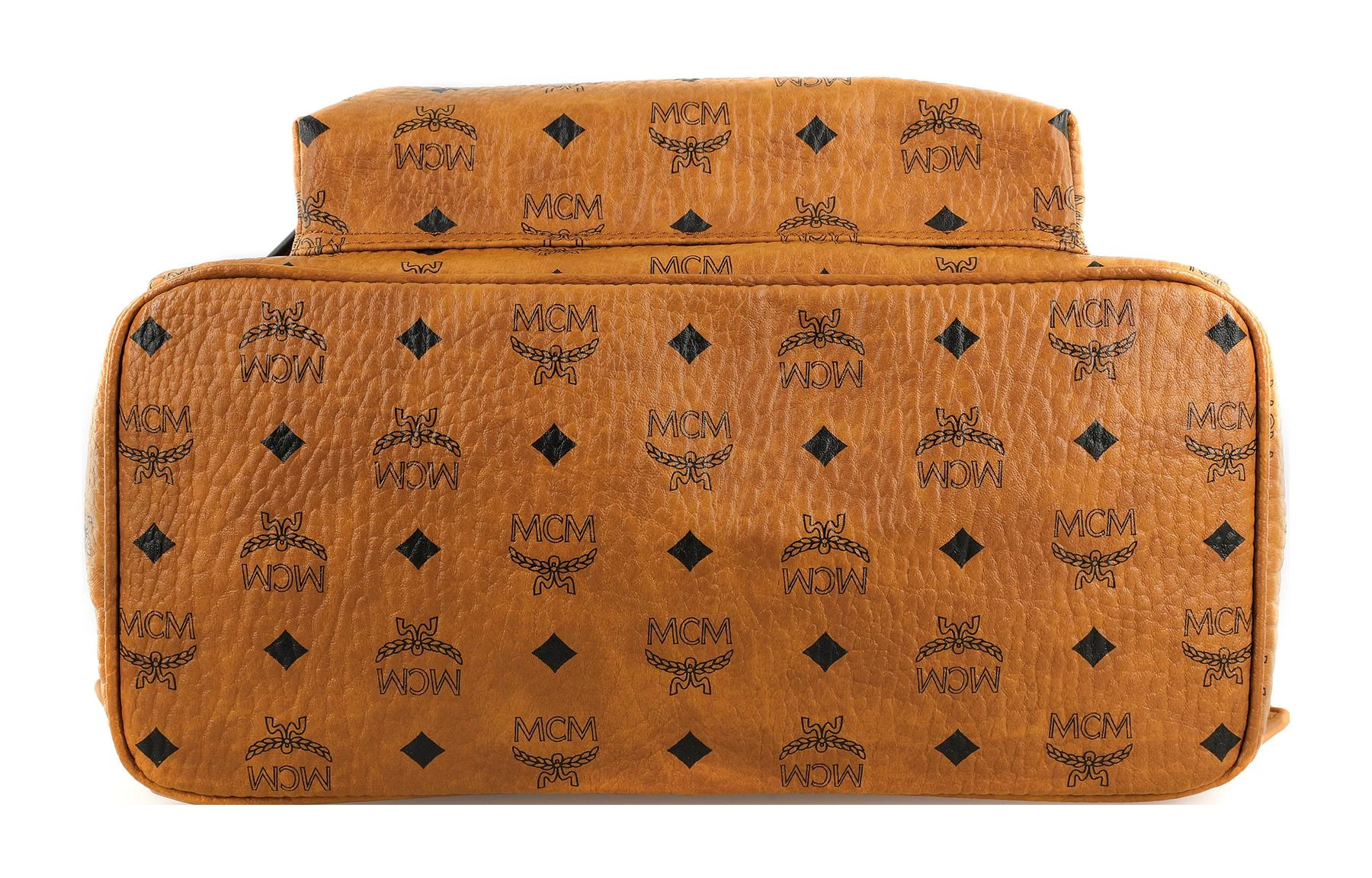 商品[国内直发] MCM|Stark Visetos 老花满印 经典双侧铆钉 涂层帆布 背包双肩包 中号 男女同款情侣款 棕色干邑色,价格¥6757,第5张图片详细描述