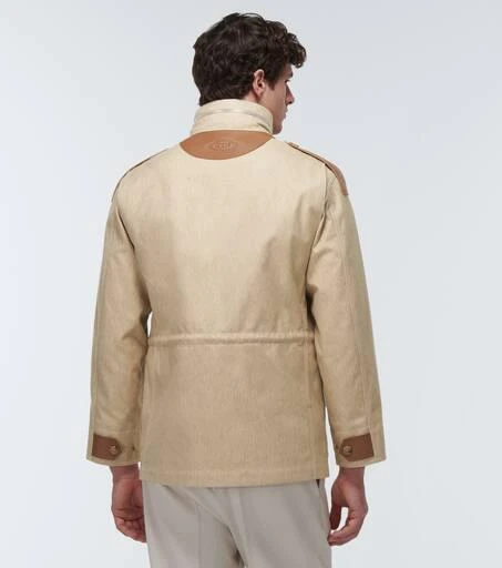 商品Tod's|皮革边饰涂层棉质夹克,价格¥15265,第4张图片详细描述