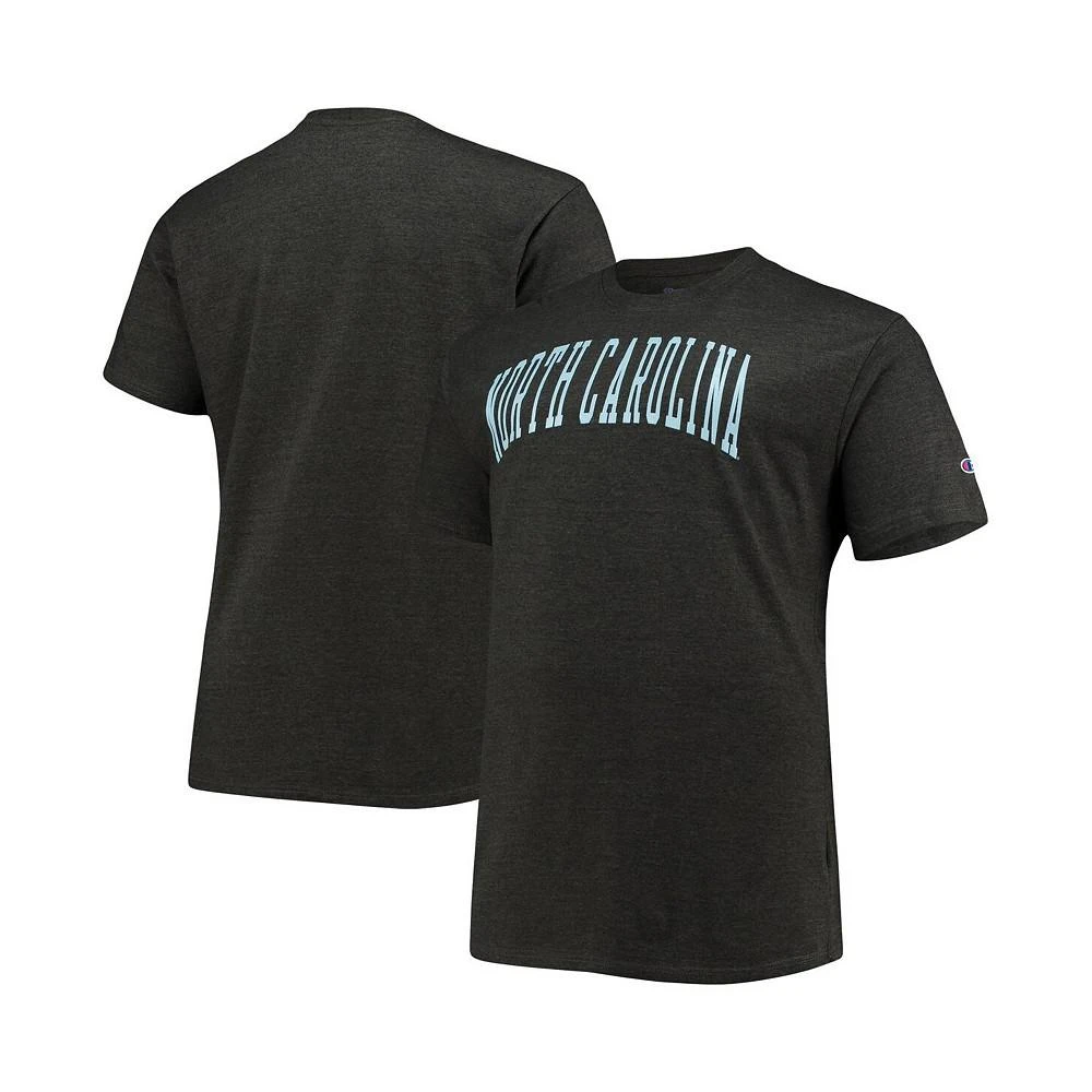 商品CHAMPION|Men's Gray North Carolina Tar Heels Big and Tall Arch Team Logo T-shirt,价格¥220,第1张图片