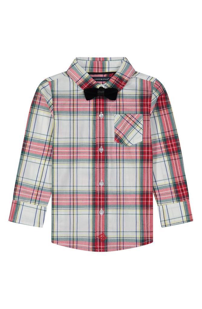 商品Andy & Evan|ANDY AND EVAN Plaid Poplin Bow Tie Shirt,价格¥180,第1张图片