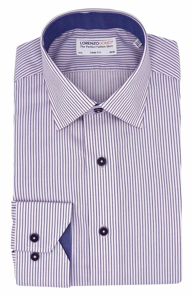 商品Lorenzo Uomo|Trim Fit Thin Stripe Dress Shirt,价格¥378,第1张图片