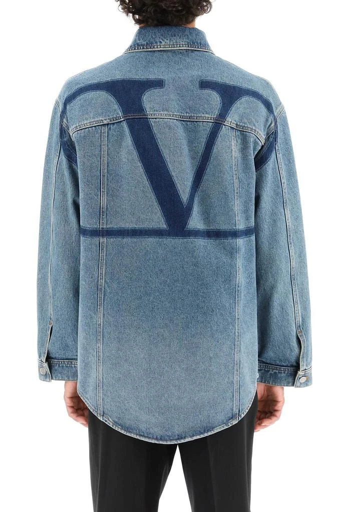 商品Valentino|Valentino vlogo signature denim overshirt,价格¥8612,第3张图片详细描述