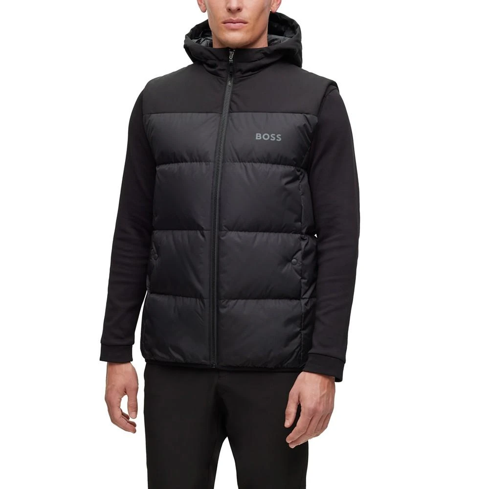 商品Hugo Boss|Men's Water-Repellent Hooded Gilet Jacket,价格¥1480,第1张图片