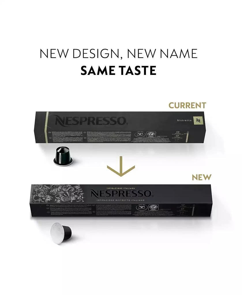 商品Nespresso|Capsules OriginalLine, Ristretto, Dark Roast Espresso Coffee, 50-Count Espresso Pods,价格¥317,第3张图片详细描述