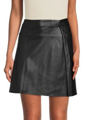 商品Max Studio|Leatherette A-Line Mini Skirt,价格¥151,第1张图片