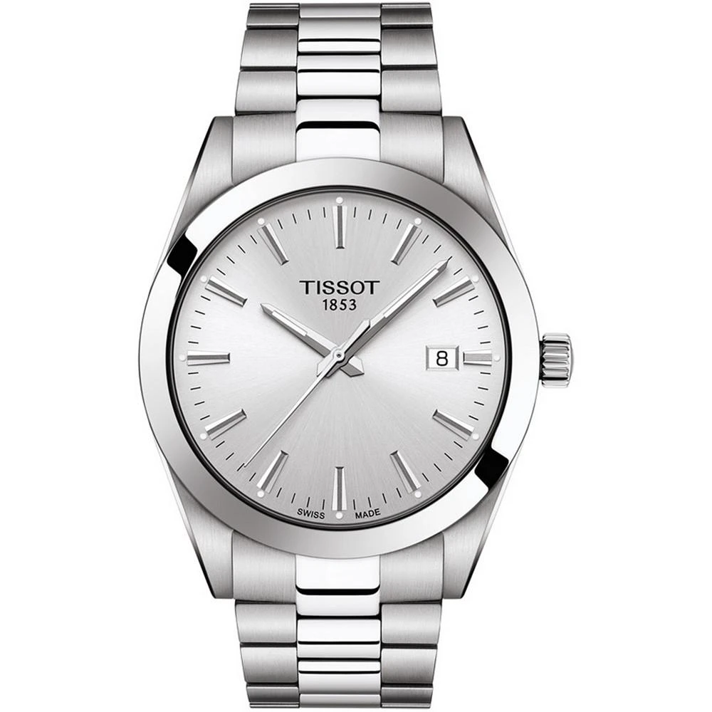 商品Tissot|Men's Swiss T-Classic Gentleman Stainless Steel Bracelet Watch 40mm,价格¥3189,第1张图片