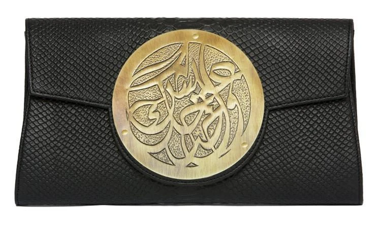 商品Dareen Hakim Collection|Le Icon Le Icon黑色手包（生活与欢笑）,价格¥2394,第1张图片