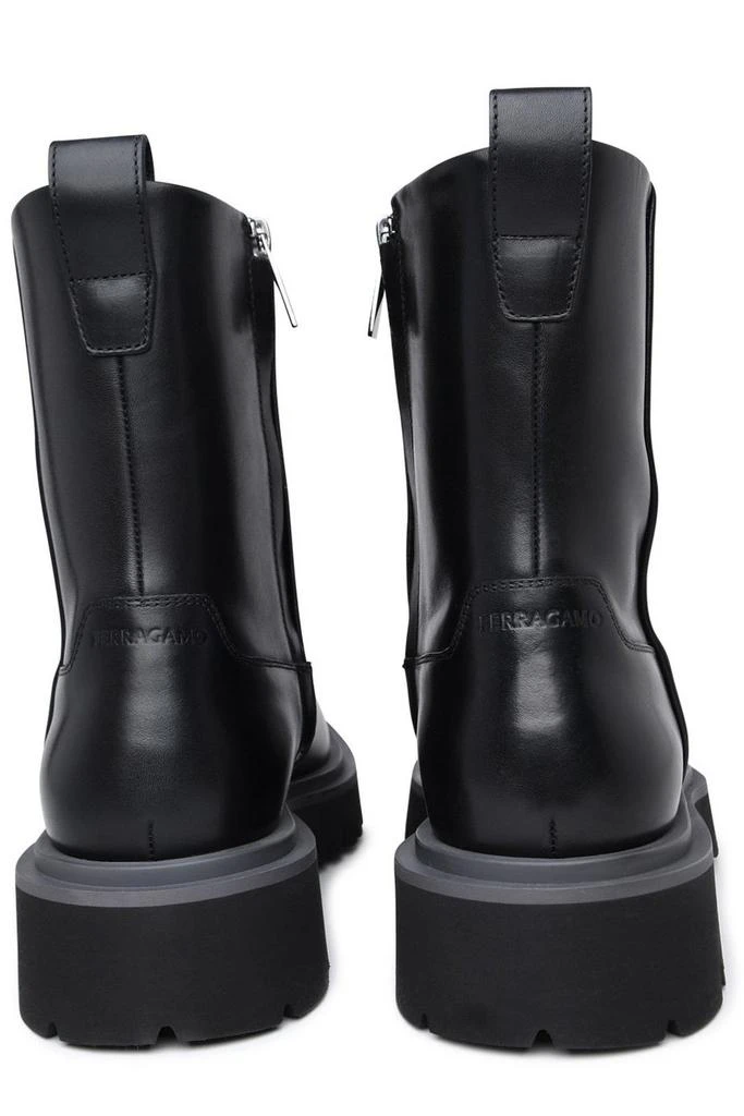 商品Salvatore Ferragamo|Ferragamo Round-Toe Ankle Boots,价格¥4790,第4张图片详细描述