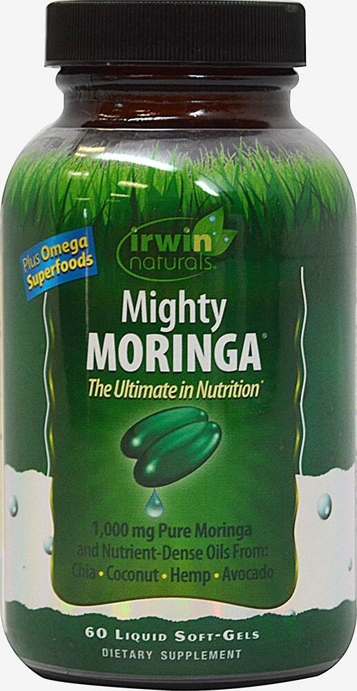 商品Irwin Naturals|Herbal Supplements: Mighty Moringa® 1000 mg per serving with Bioperine,价格¥148,第1张图片