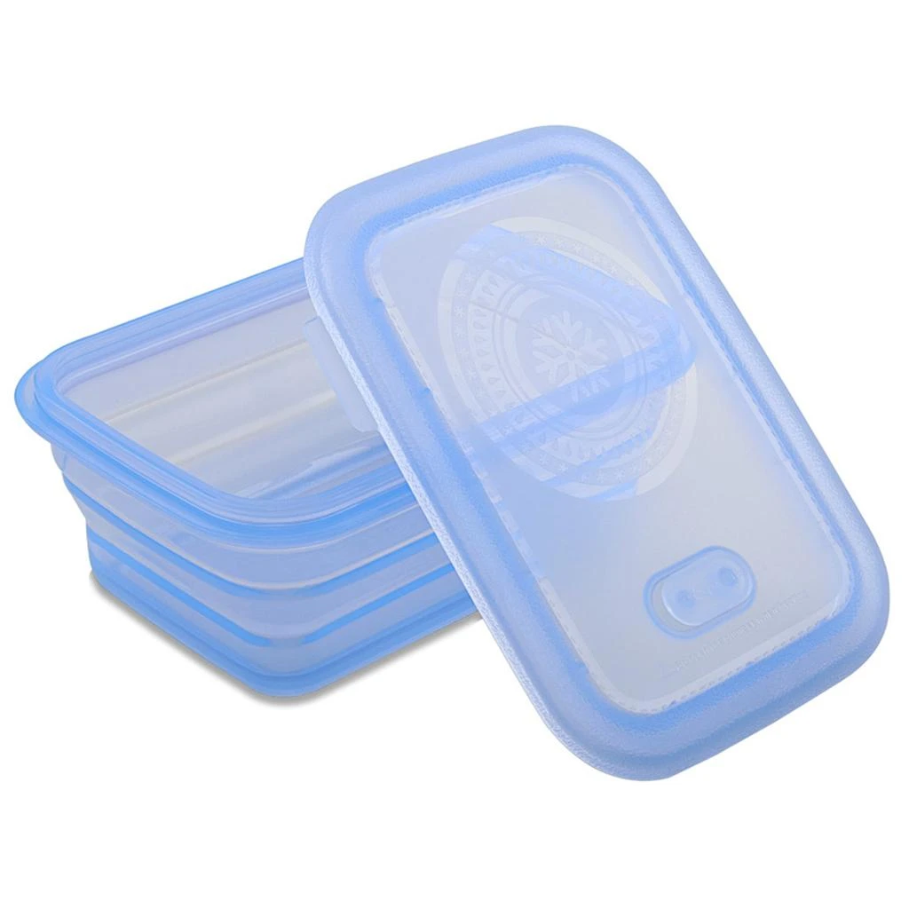 商品MNML|Collapsible Silicone Food Storage Container Set of 6 - 1160 ml - Blue,价格¥1107,第1张图片