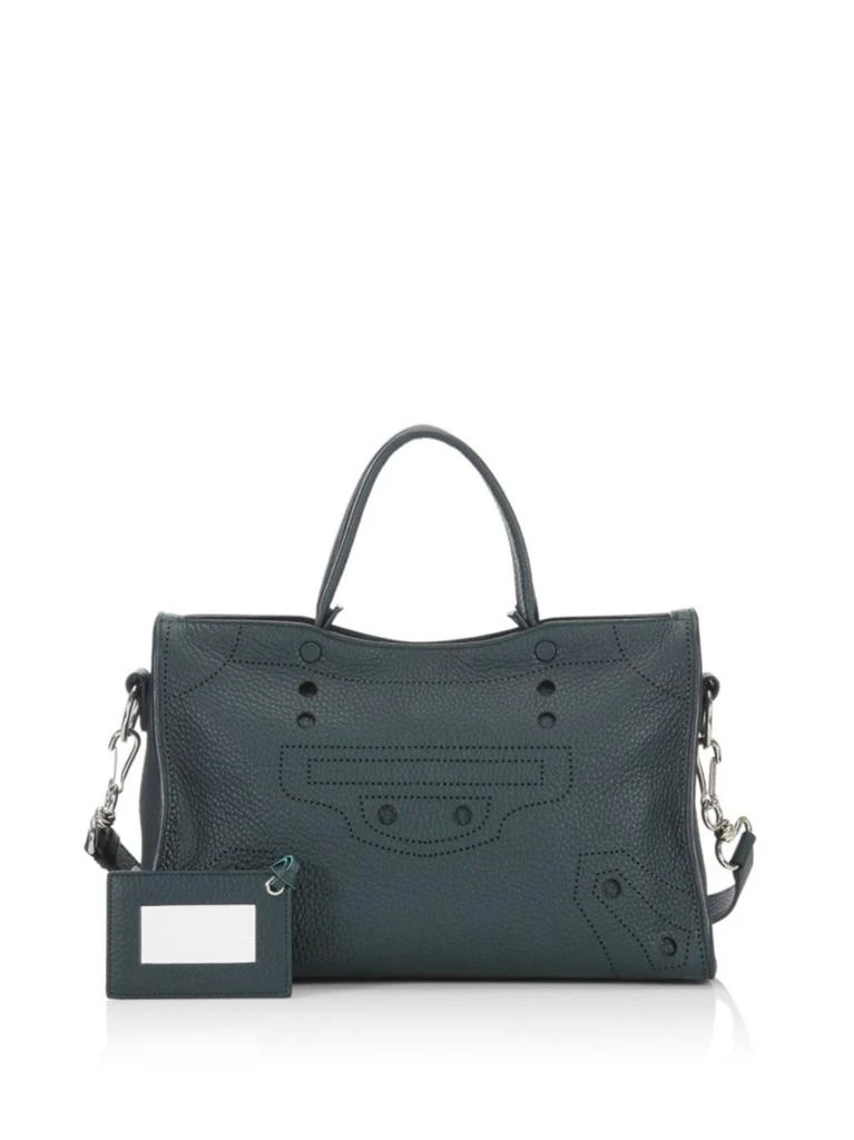 商品Balenciaga|Small BlackOut City Leather Shoulder Bag,价格¥8210,第1张图片