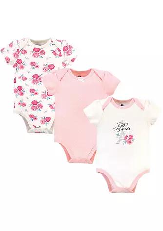 Hudson Baby Infant Girl Cotton Bodysuits 3pk, Paris商品第1张图片规格展示