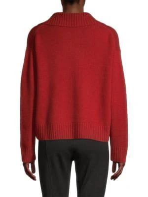 商品Tahari|Cashmere Split V-Neck Sweater,价格¥422,第2张图片详细描述