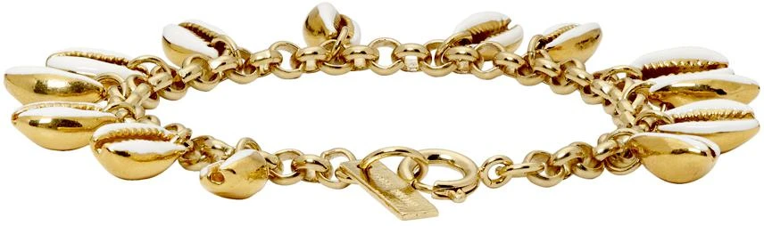 商品Isabel Marant|White & Gold New Amer Bracelet,价格¥590,第4张图片详细描述