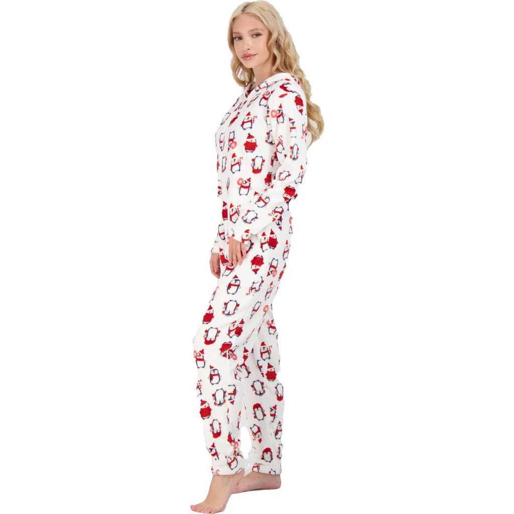 商品NYC Underground|NYC Underground Women's Printed Holiday One-Piece Hooded Pajamas,价格¥54,第3张图片详细描述